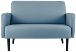 PAPERFLWO 2-Sitzer Sofa LISBOA, Kunstlederbezug, blau