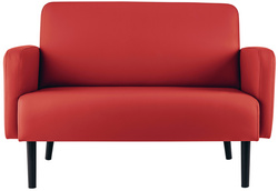 PAPERFLOW 2-Sitzer Sofa LISBOA, Kunstlederbezug, rot
