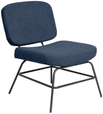 PAPERFLOW Sessel CURVE blau schwarz Stoff