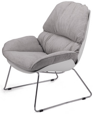 PAPERFLOW Sessel LAZY grau silber Stoff