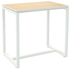 PAPERFLOW Stehtisch easyDesk buche rechteckig, Vierkantrohr weiß, 114,0 x 75,0 x 110,0 cm