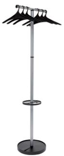 MAUL Garderobenständer Wavy-2 mit Schirmständer Silber, Schwarz 9405390 (940539