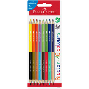 FABER-CASTELL Buntstifte Bicolor, 8er Blisterkarte