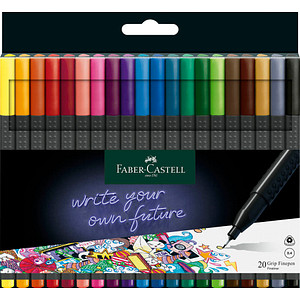 FABER-CASTELL Grip Fineliner farbsortiert 0,4 mm