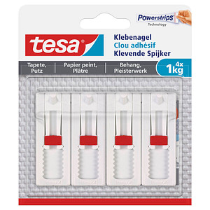 tesa Powerstrips Klebenägel für max. 1,0 kg 2,4 x 6,4 cm, 4 St.