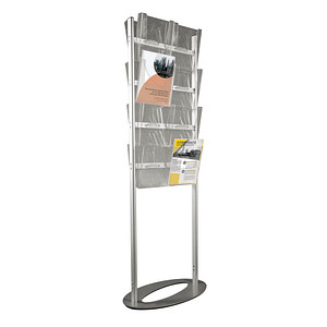 update displays Prospektständer Info Center silber DIN A4