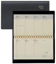brepols Agenda semainier "ACCENT", 2025, 90 x 160 mm, noir