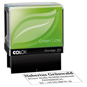 COLOP Textstempel, individualisierbar Green Line Printer 20 selbstfärbend schwarz