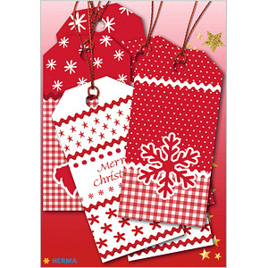 HERMA Weihnachts-Geschenkanhänger "White Christmas