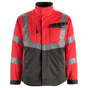 MASCOT® unisex Warnjacke Oxford  rot, anthrazit Größe XL