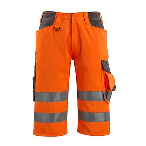 MASCOT® unisex Warnschutzhose kurz Luton  orange, dunkelanthrazit Größe 44