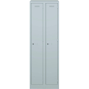 BISLEY Spind lichtgrau PL30501D1, 2 Schließfächer 60,0 x 50,0 x 180,0 cm