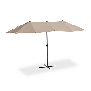 relaxdays Sonnenschirm rechteckig beige