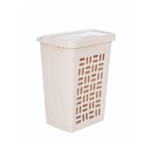 Wäschesammler/Wäschebox 60 Liter, 44 x 35 x 61cm | creme 