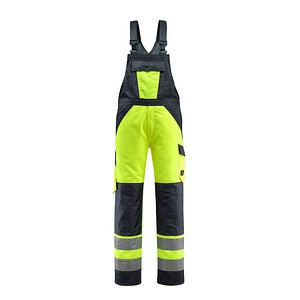 MASCOT® unisex Warnschutz-Latzhose Gosford gelb, schwarzblau Größe 56