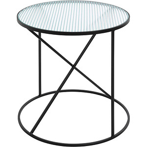 HAKU Möbel Beistelltisch Glas schwarz 50,0 x 50,0 x 50,0 cm