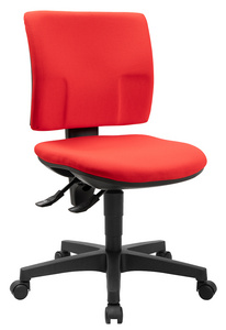 Topstar Bürostuhl Pro 30, PU300G21 Stoff rot, Gestell schwarz