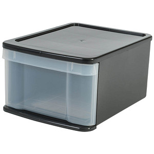 IRIS Ohyama Aufbewahrungsbox 11,0 l transparent, schwarz 32,0 x 41,0 x 21,5 cm
