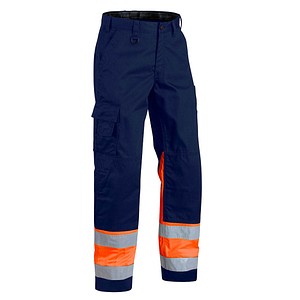 BLAKLÄDER® unisex Warnschutzhose 1564 marine, orange Größe 54