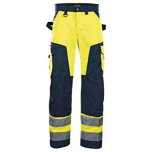 BLAKLÄDER® Herren Warnschutzhose 1566 gelb, marine Größe 56