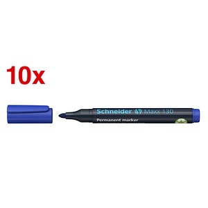 10 Schneider Maxx 130 Permanentmarker blau 1,0 - 3,0 mm