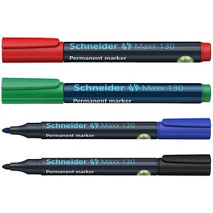 4 Schneider Maxx 130 Permanentmarker farbsortiert 1,0 - 3,0 mm