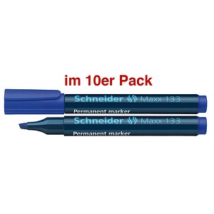 10 Schneider Maxx 133 Permanentmarker blau 1,0 - 4,0 mm
