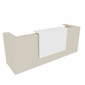 Quadrifoglio Empfangstheke ulme, weiß 285,0 x 88,0 x 113,0 cm