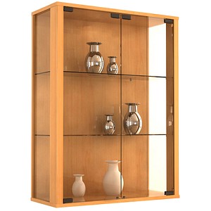 VCM my home Udina Vitrine buche 2 Fachböden