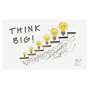 Legamaster Whiteboard WALL-UP 200,0 x 119,5 cm weiß emaillierter Stahl