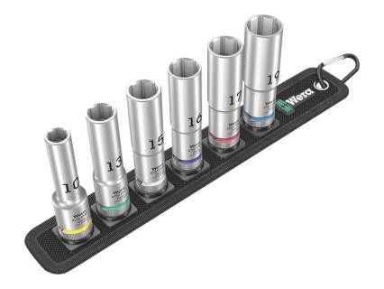 WERA Belt C Deep 1 05004565001 Innen-Sechskant Steckschlüsseleinsatz-Set 6teili