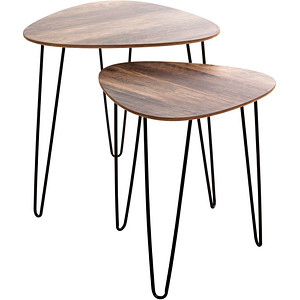 HAKU Möbel Beistelltische-Set Holz eiche
