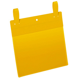 DURABLE Gitterboxtasche, mit Lasche A5 quer, gelb mit pfeilförmigen Laschen zur