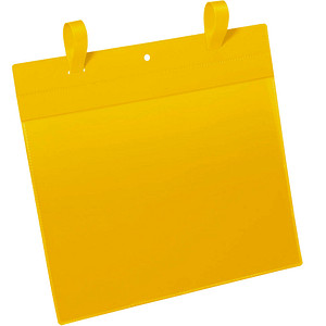 DURABLE Gitterboxtasche, mit Lasche A4 quer, gelb mit pfeilförmigen Laschen zur