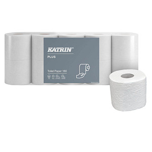 Toilettenpapier Plus Toilet 180, 4-lg., 180 Blatt/Rolle, hochweiß