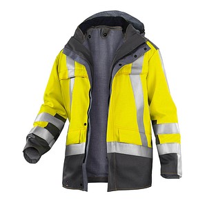 KÜBLER® unisex Warnjacke PSA SAFETY X8 warngelb, anthrazit Größe 2XL