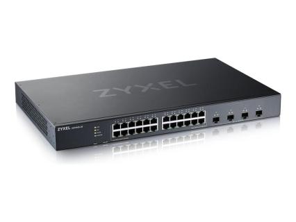 ZYXEL 28-Port Smart Managed Switch, 24x GbE RJ45,  4x 10G SFP+,  Hybrid Mode (W
