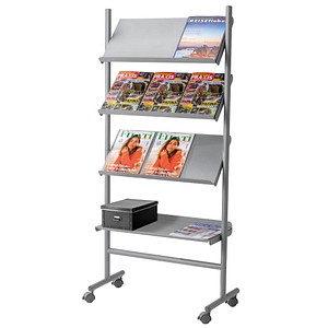 Kerkmann Prospektregal Praktica silber DIN A4