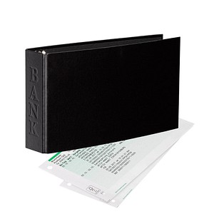 VELOFLEX VELOCOLOR® Classic Bankringbuch 2-Ringe schwarz 4,5 cm DIN A6 quer