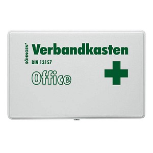 Verbandkasten Office DIN 13157 weiß mit WANDHALTERUNG Kst