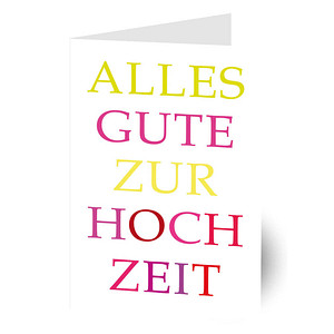 LUMA Glückwunschkarte bunte Schrift DIN B6