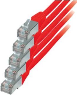 SCONN TP-Patchkabel Cat.6 S/FTP PIMF (VE5) rot 1,0m