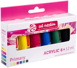 ROYAL TALENS Acrylfarbe Art Creation Primary Set, 6 x 12 ml