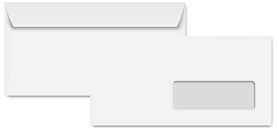 Clairalfa Briefumschläge DL, 110 x 220 mm, Recycling weiß