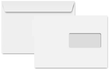 Clairalfa Briefumschläge C5, 162 x 229 mm, Recycling weiß