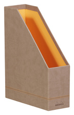 RHODIA Stehsammler, aus Kunstleder, DIN A4, taupe
