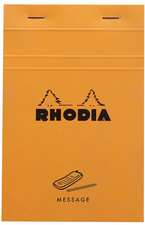 RHODIA Bloc No.140 "MESSAGE", 110 x 170 mm, orange