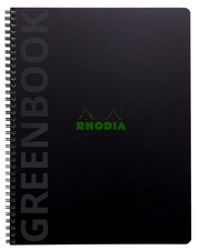 RHODIA Collegeblock GREENBOOK, DIN A4+, kariert, schwarz