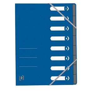 Oxford Ordnungsmappe Top File+, DIN A4, 8 Fächer, blau