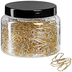 400 Gowi Büroklammern gold Stahl
